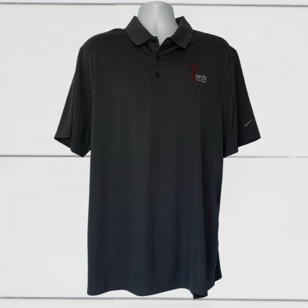 Nike Golf Dri-FIT Polo Shirt Men’s XL Anthracite Gray NWT Torch Cigar Bar Logo